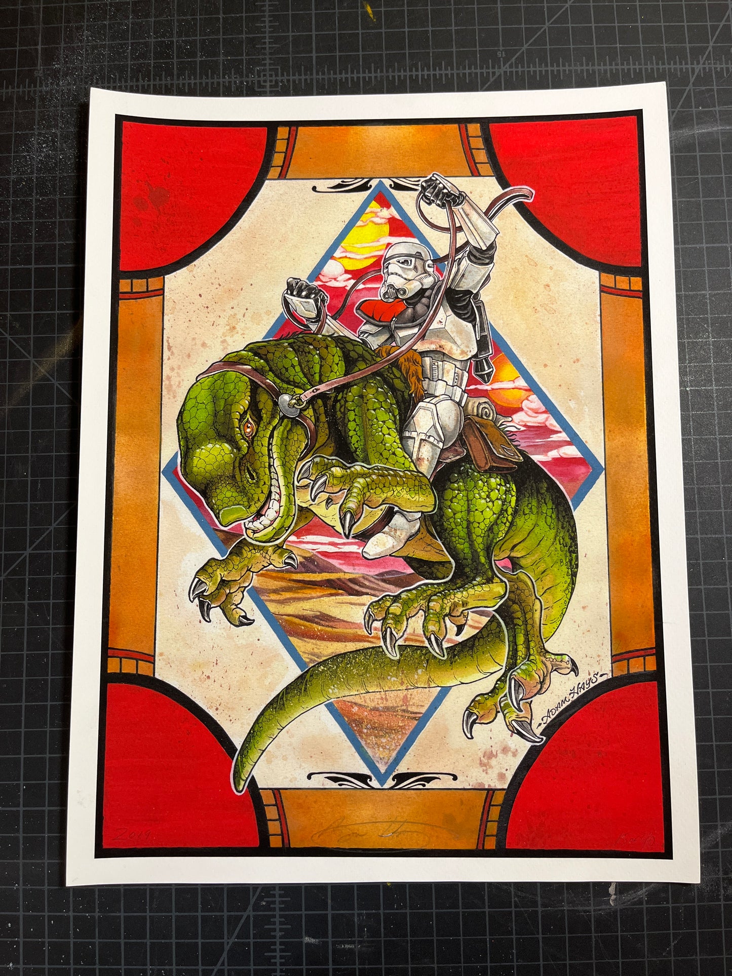 Leaping Lizards Print